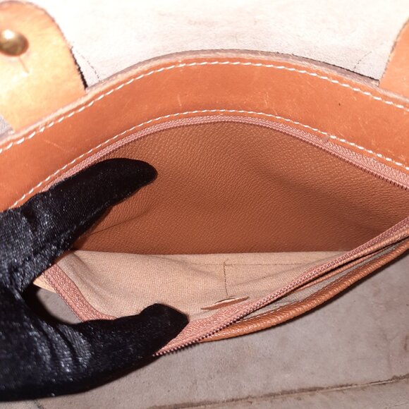 Vintage Dooney & Bourke Norfolk Hand Painted Violet Purple Satchel - Picture 12 of 15